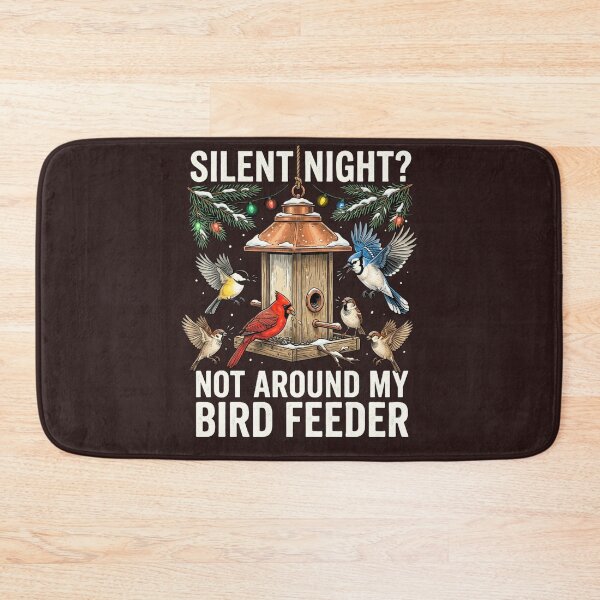 Item preview, Silent Night Not Around My Bird Feeder Funny Birdwatcher Cardinal Christmas Design designed and sold by 519xdesign.
