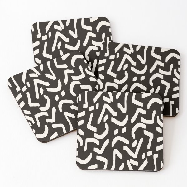 Item preview, Black white abstract pattern designed and sold by Navitaloves.
