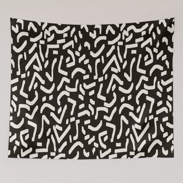 Item preview, Black white abstract pattern designed and sold by Navitaloves.