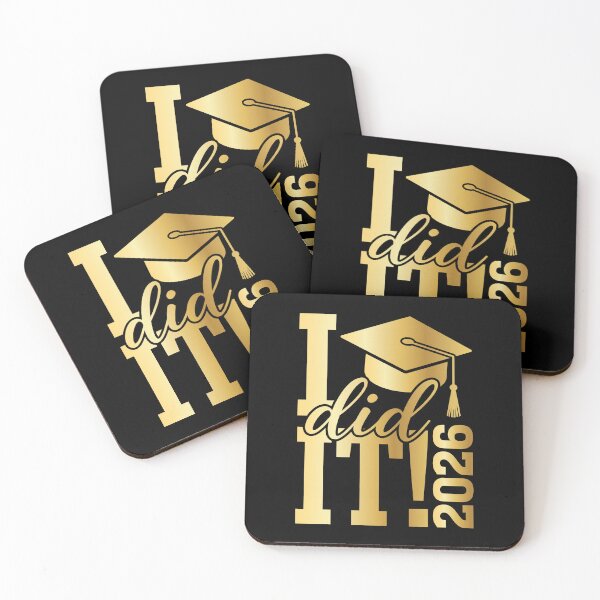 Item preview, 2026 graduation gold black celebration graphic designed and sold by SofenArt.