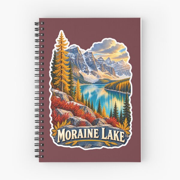 Item preview, Moraine Lake Alberta Rocky Mountains Vintage Travel Print designed and sold by PinUpPizzazz.