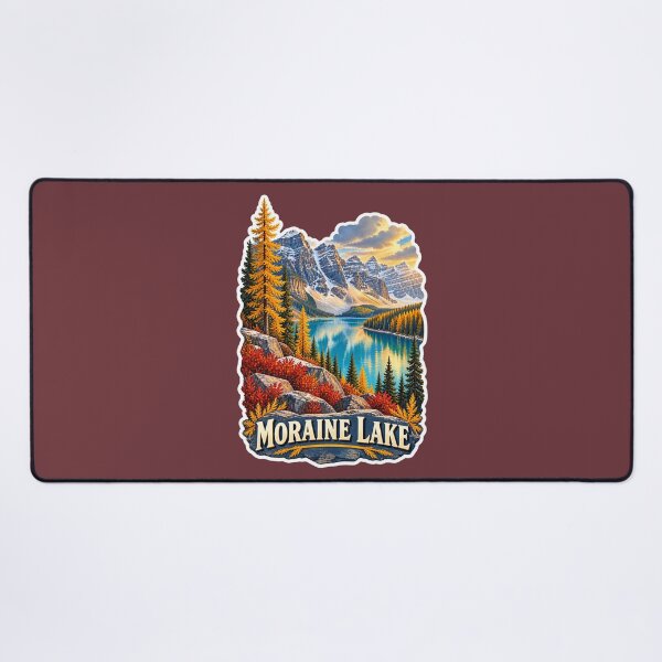Item preview, Moraine Lake Alberta Rocky Mountains Vintage Travel Print designed and sold by PinUpPizzazz.