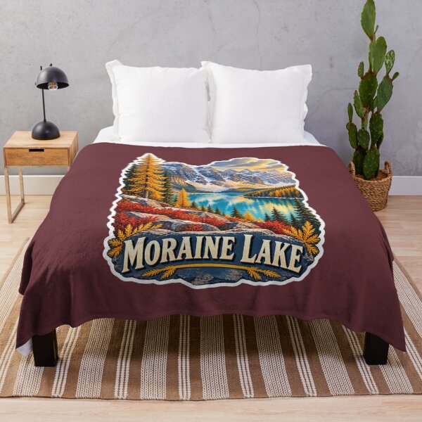 Item preview, Moraine Lake Alberta Rocky Mountains Vintage Travel Print designed and sold by PinUpPizzazz.