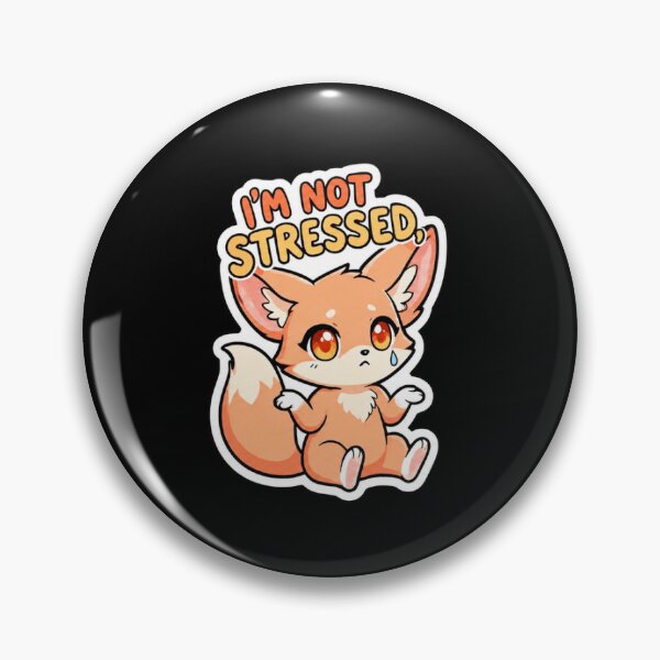 Item preview, I’m Not Stressed Cute Fox Sticker – Funny Anxiety & Stress Design designed and sold by PaperArchives.