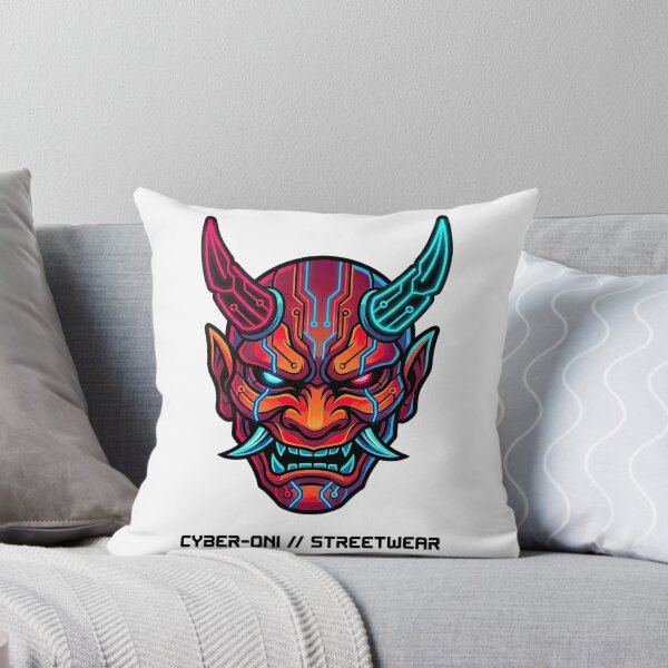Item preview, Neon Cyber Oni Japanese Streetwear Mask designed and sold by Rahat3344.