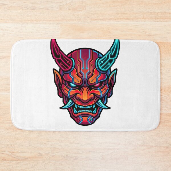 Item preview, Neon Cyber Oni Japanese Streetwear Mask designed and sold by Rahat3344.
