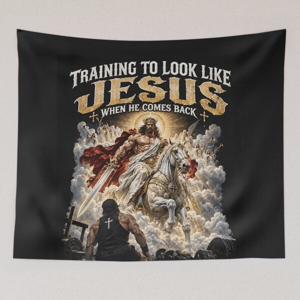Item preview, Training to Look Like Jesus When He Comes Back – Christian Gym Warrior designed and sold by Offline Behavior.