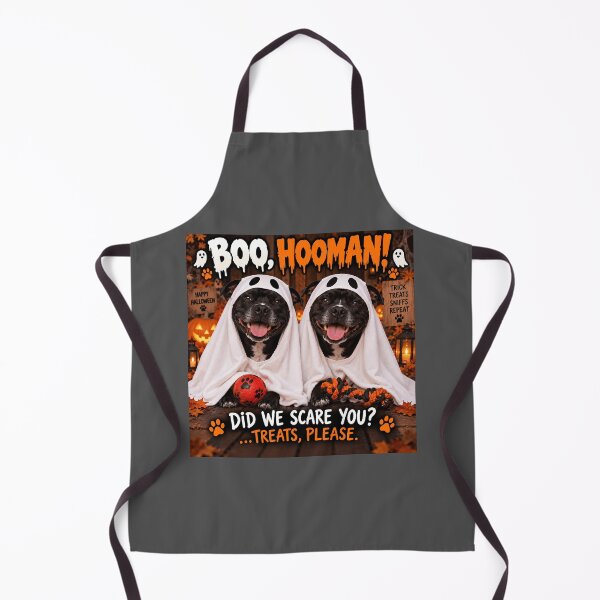 Item preview, Boo Hooman Funny Staffie Ghosts Halloween Dogs designed and sold by Hornace88studio.
