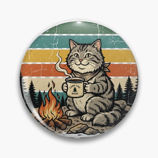 Item preview,  Camp Sip Purr Repeat – Camping Cat Coffee Vintage Design designed and sold by TeeStyle.mr.