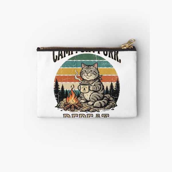 Item preview,  Camp Sip Purr Repeat – Camping Cat Coffee Vintage Design designed and sold by TeeStyle.mr.