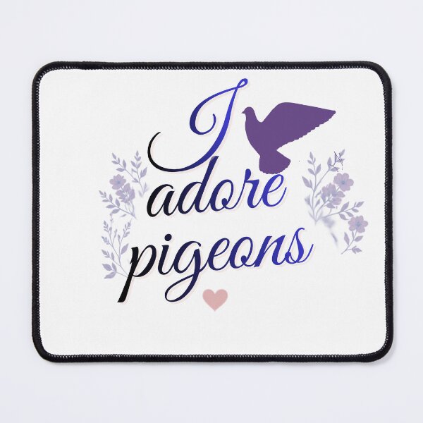 Item preview, I Adore Pigeons - Pigeon Silhouette Floral Design - Purple Color designed and sold by Julia N.