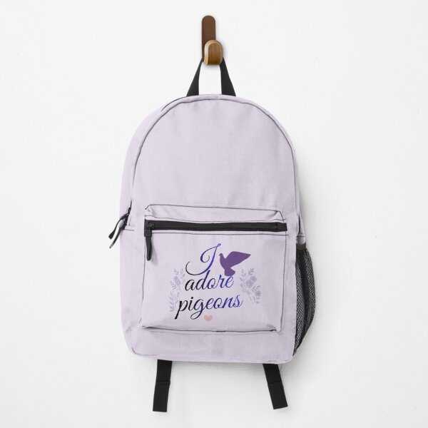 Item preview, I Adore Pigeons - Pigeon Silhouette Floral Design - Purple Color designed and sold by Julia N.