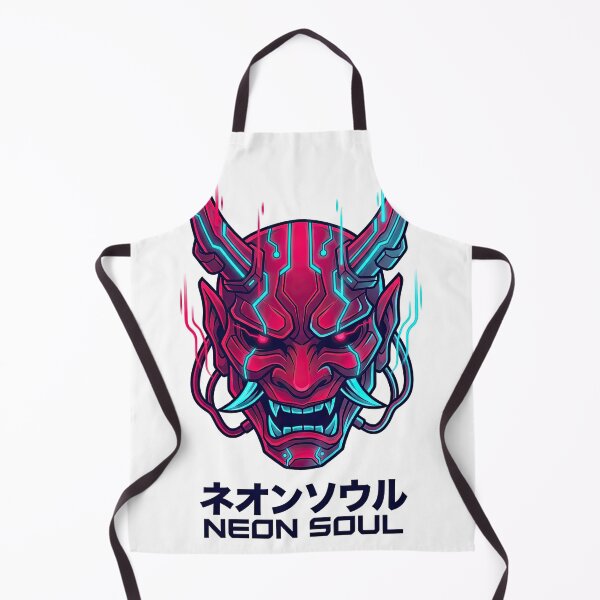 Item preview, Neon Soul Japanese Cyberpunk Oni Mask designed and sold by Rahat3344.
