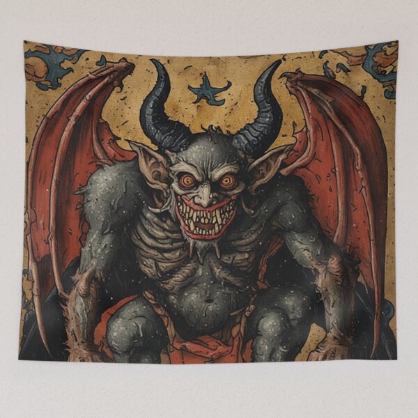 Item preview, Medieval Dark Goth Demon Art designed and sold by TheDarkWardrobe.