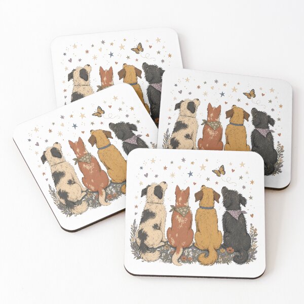 Item preview, Sentimental Rescue Dogs Looking At Stars designed and sold by JoyfullyOffbeat.