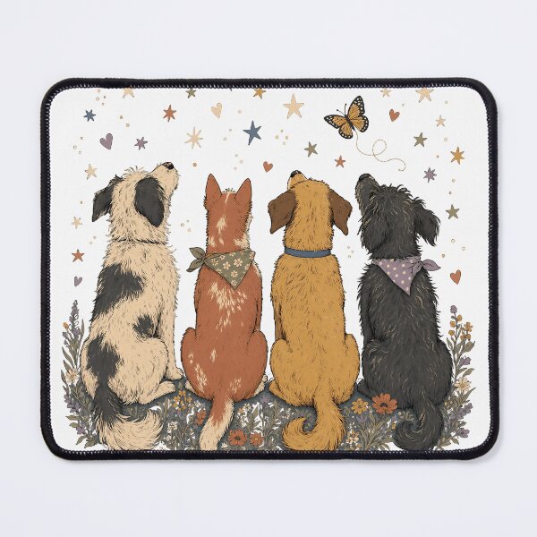 Item preview, Sentimental Rescue Dogs Looking At Stars designed and sold by JoyfullyOffbeat.