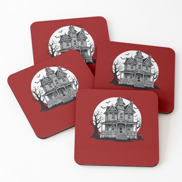 Item preview, Victorian Haunted House — Full Moon and Bats designed and sold by Bonnes Fêtes.