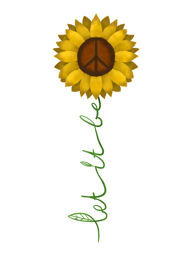 Let It Be Hippie Peace Flower Tshirt