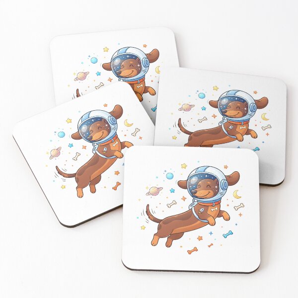 Item preview, Cute Astronaut Dachshund Floating In Space designed and sold by Rahat3344.