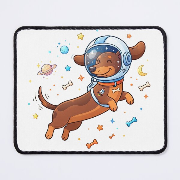 Item preview, Cute Astronaut Dachshund Floating In Space designed and sold by Rahat3344.
