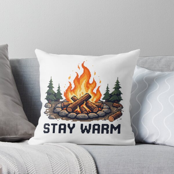 Item preview, Stay Warm Pixel Art Campfire – Retro 8-Bit Camping Bonfire in the Forest designed and sold by Sanan Israyilli.