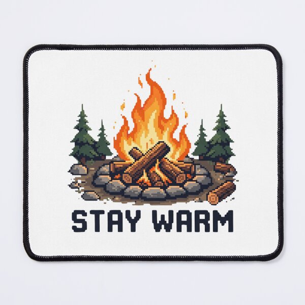 Item preview, Stay Warm Pixel Art Campfire – Retro 8-Bit Camping Bonfire in the Forest designed and sold by Sanan Israyilli.
