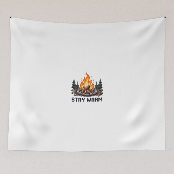 Item preview, Stay Warm Pixel Art Campfire – Retro 8-Bit Camping Bonfire in the Forest designed and sold by Sanan Israyilli.