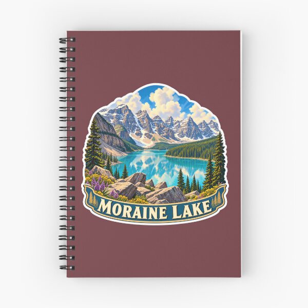 Item preview, Moraine Lake Alberta Rocky Mountains Vintage Travel Print designed and sold by PinUpPizzazz.