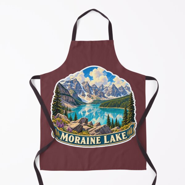 Item preview, Moraine Lake Alberta Rocky Mountains Vintage Travel Print designed and sold by PinUpPizzazz.