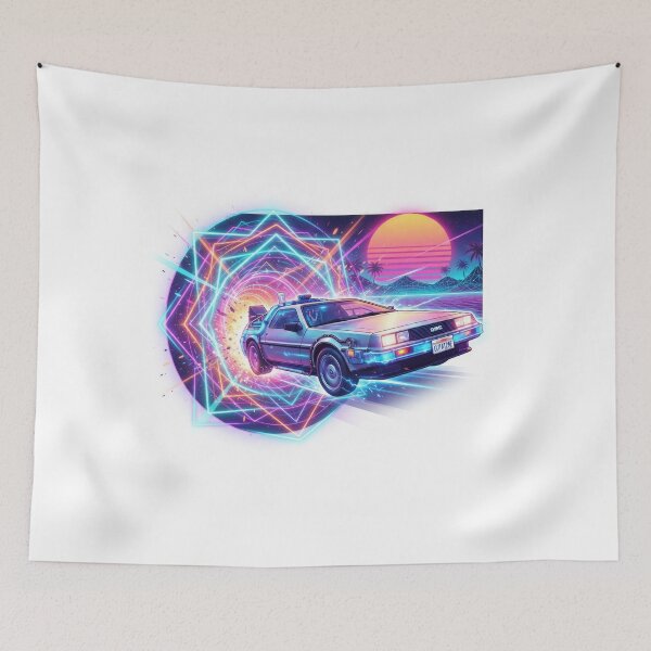 Item preview, Retro Synthwave Time Travel Machine Car designed and sold by Rahat3344.