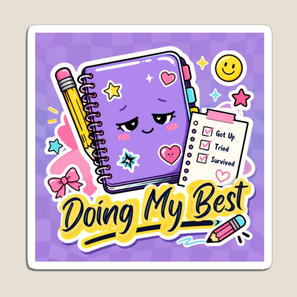 Item preview, Cute Doing My Best Planner Sticker ✏️??✨ designed and sold by KabirShadija.