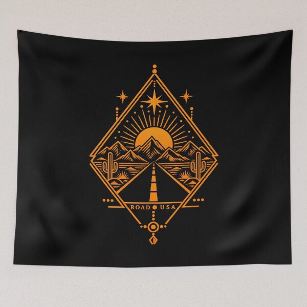 Item preview, Boho Southwest Desert Road USA Geometric Line Art designed and sold by Paper Drip.