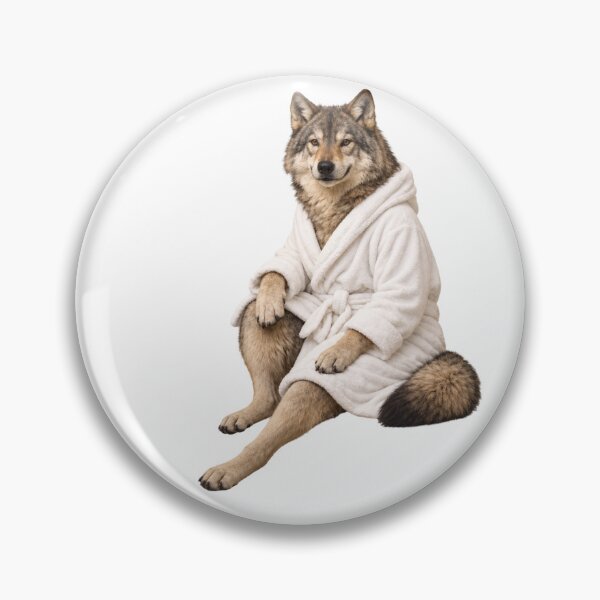 Item preview, Gray Wolf Fluffy Bathrobe designed and sold by Sillytoe.