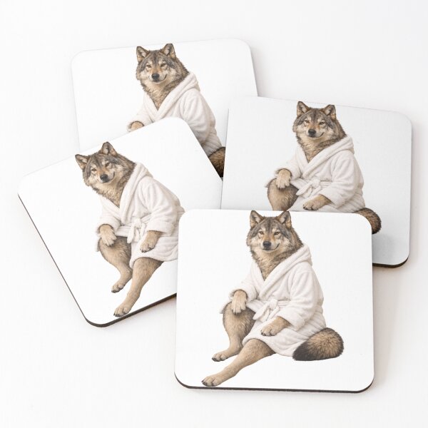 Item preview, Gray Wolf Fluffy Bathrobe designed and sold by Sillytoe.