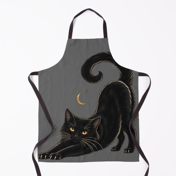Item preview, Black Cat Under the Golden Moon designed and sold by NF Designs Studio DTF.