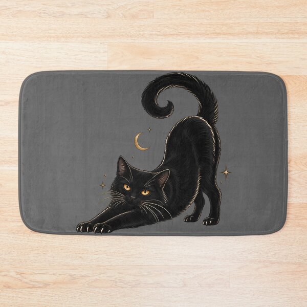 Item preview, Black Cat Under the Golden Moon designed and sold by NF Designs Studio DTF.