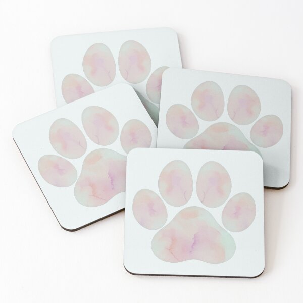 Item preview, Sage & cranberry colorwash paw print designed and sold by Doodles Down South.