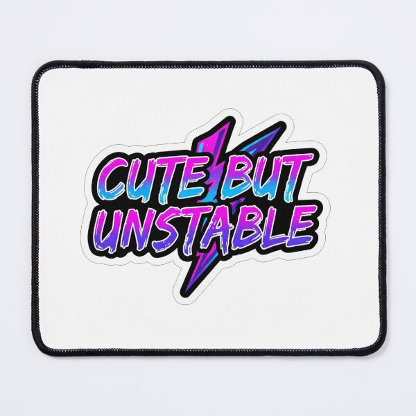 Item preview, Cute But Unstable Neon Lightning Slogan designed and sold by Owcomm.