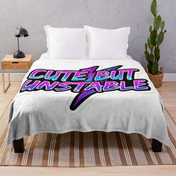 Item preview, Cute But Unstable Neon Lightning Slogan designed and sold by Owcomm.