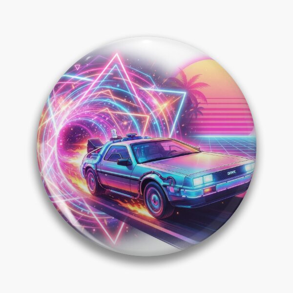 Item preview, Retro 80s Synthwave Time Machine Car designed and sold by Rahat3344.