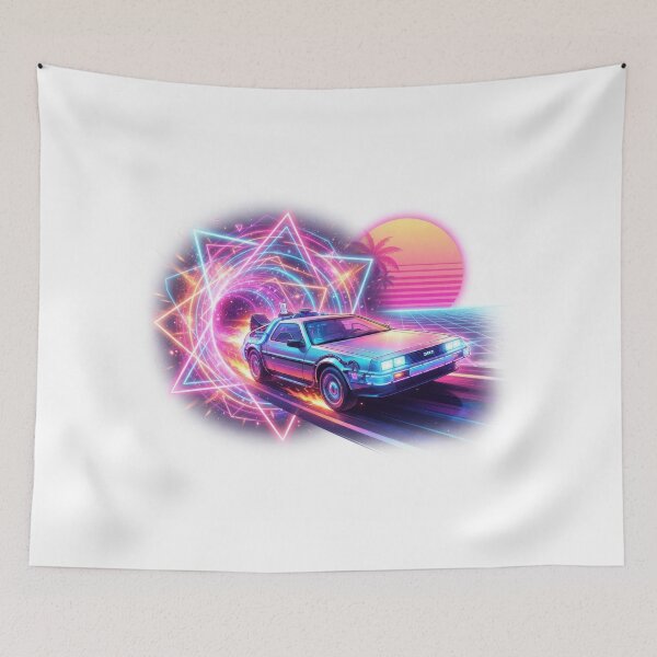 Item preview, Retro 80s Synthwave Time Machine Car designed and sold by Rahat3344.