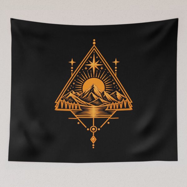 Item preview, Mystical Mountain Sun Reflection Wanderlust Graphic designed and sold by Paper Drip.