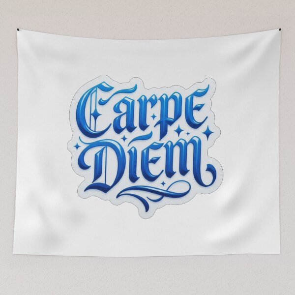 Item preview, Carpe Diem Seize The Day Quote Blue designed and sold by Owcomm.