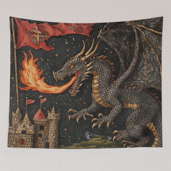 Item preview, Medieval Dark Ages Dragon designed and sold by TheDarkWardrobe.
