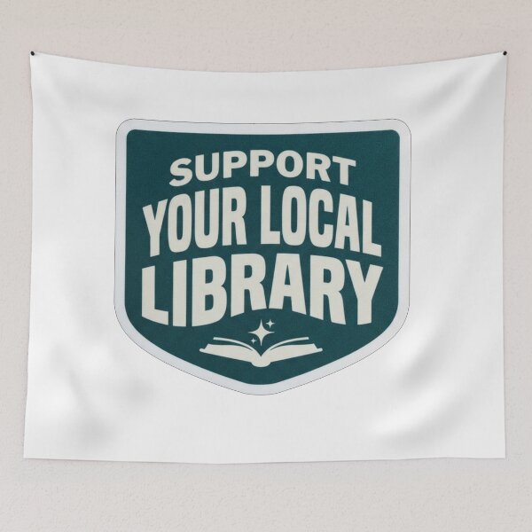 Item preview, Support Your Local Library Book Lover designed and sold by Owcomm.