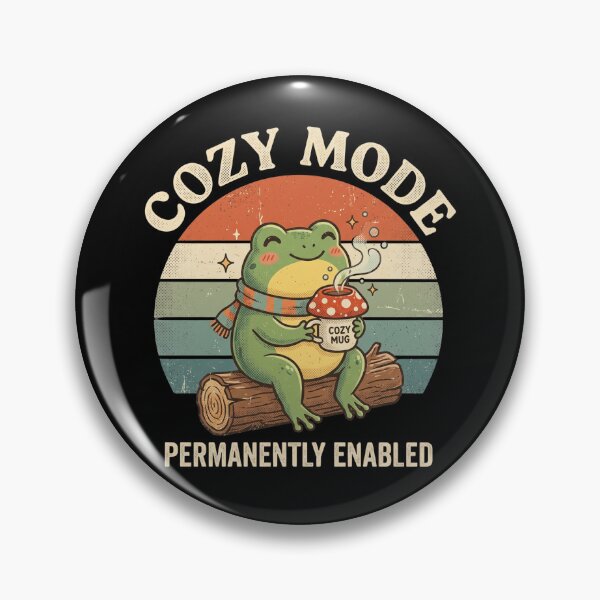 Item preview,  Cozy Frog Permanently Enabled – Cute Mushroom Frog Design designed and sold by TeeStyle.mr.