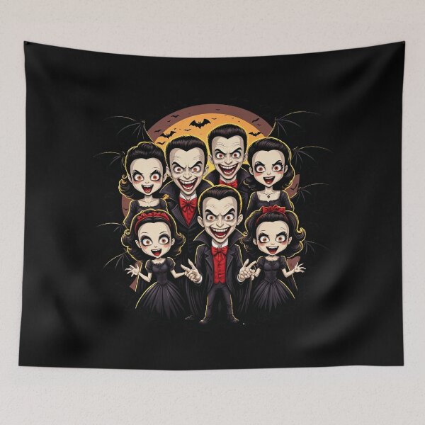 Item preview, Gothic Vampire Family — Dracula and Bats designed and sold by Bonnes Fêtes.
