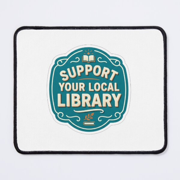 Item preview, Support Your Local Library Vintage Book Badge designed and sold by Owcomm.