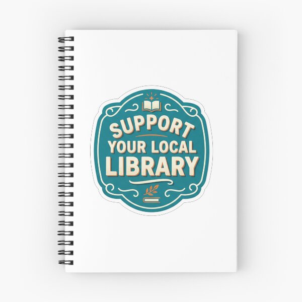 Item preview, Support Your Local Library Vintage Book Badge    designed and sold by Owcomm.