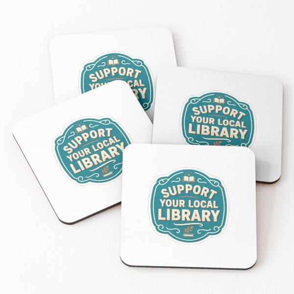 Item preview, Support Your Local Library Vintage Book Badge    designed and sold by Owcomm.